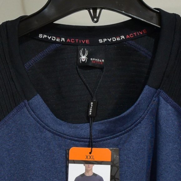 Spyder Men’s Active Long Sleeve Shirt XXL BLUE - Picture 4 of 10